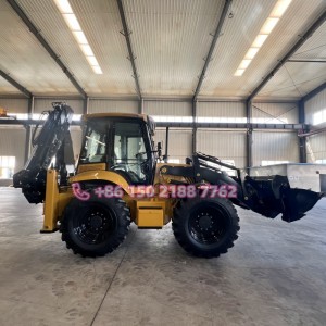 New 2026 Retroexcavadora 4*4 Backhoe with Telescopic /4in1 Bucket/ Cummins Engine/ Carraro Axle for Sale