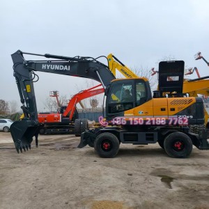 21Tons Tyer Excavator HYUNDAI 210W-9 Wheeled Excavator Origianl Korea For Sale