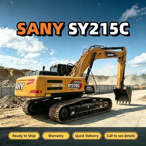 Used SANY SY215C 21.5 Tons Chinese Hydraulic Crawler Excavator with Mitsubishi Engine for Sale