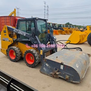 Used Original XCMG XC7-SR07B Skid Steer Loader with Road Cleaning Sweeper For Sale