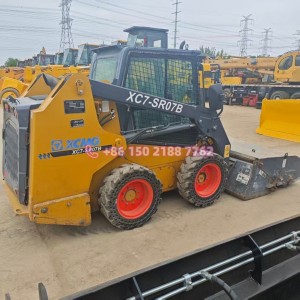 Used Original XCMG XC7-SR07B Skid Steer Loader with Road Cleaning Sweeper For Sale