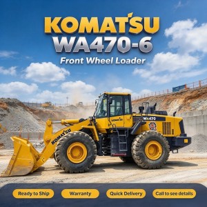 Original Japanese Powerful KOMATSU WA470-6 Wheel Loader with S6D125 Engine For Sale